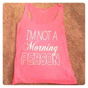 Pink “Anti-Morning Person” Tank Top